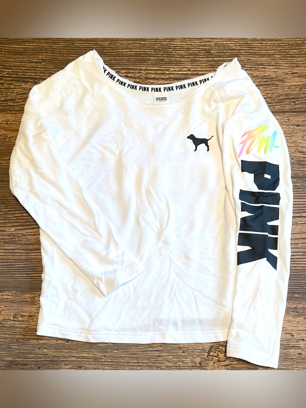 PINK Victoria's Secret Ladies White Sweatshirt